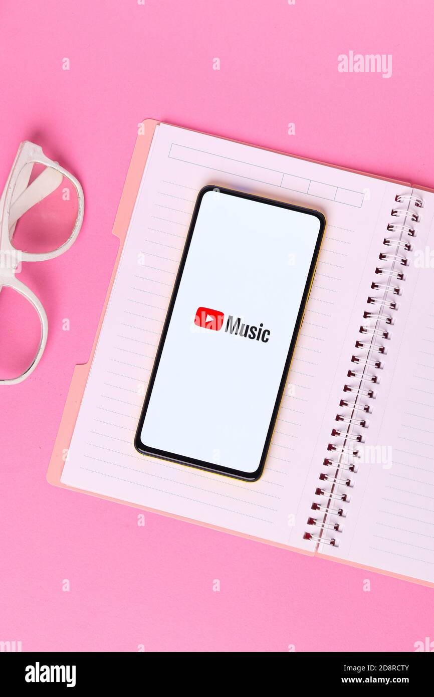 Assam India October 29 Youtube Music Logo On Phone Screen Stock Image Stock Photo Alamy