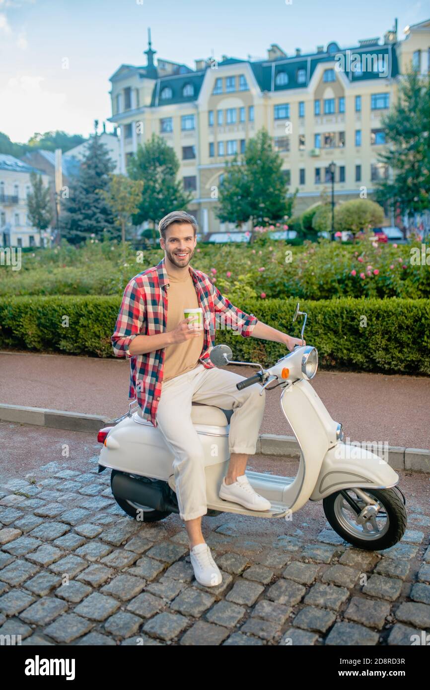 Man riding vintage bike hi res stock photography and images Page