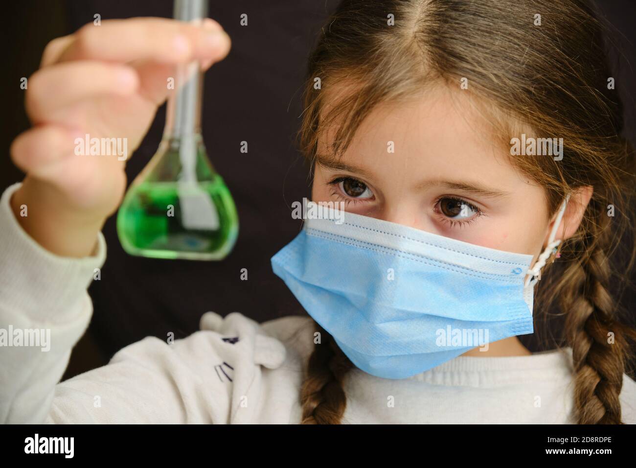 Coloring little girl plays doctor picture