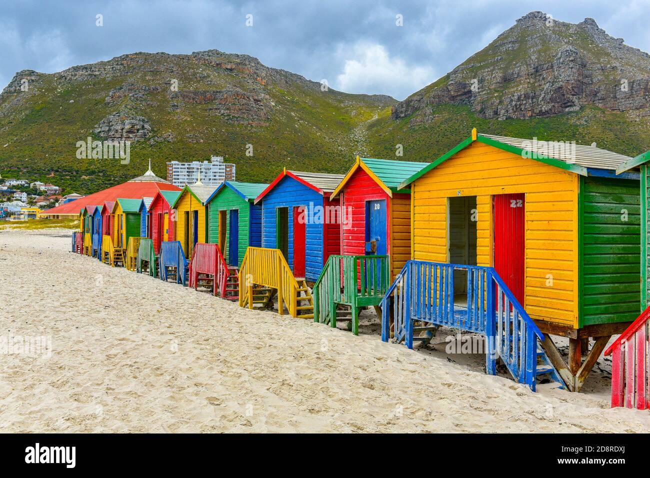 St James Beach Huts in Cape Town, Western Cape, South Africa Stock Photo -  Alamy