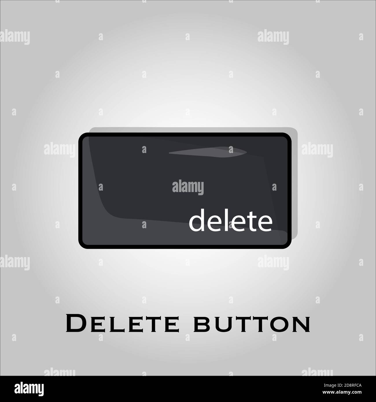 delete button flat icon vector. Isolated objects. Vector illustration