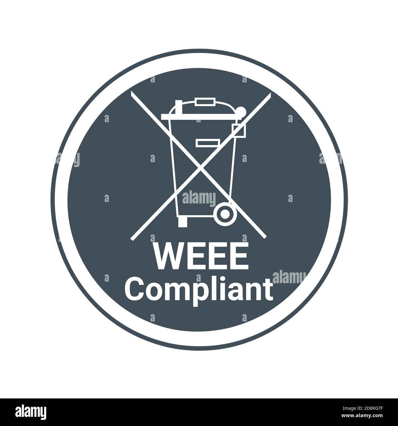 WEEE, Waste electrical and electronic equipment directive compliant symbol Stock Photo