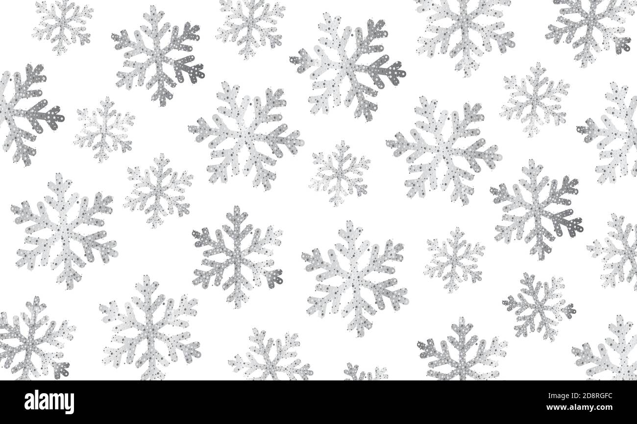 Background texture with silver snowflakes on white backdrop, illustration  made of shiny particles Stock Vector Image & Art - Alamy