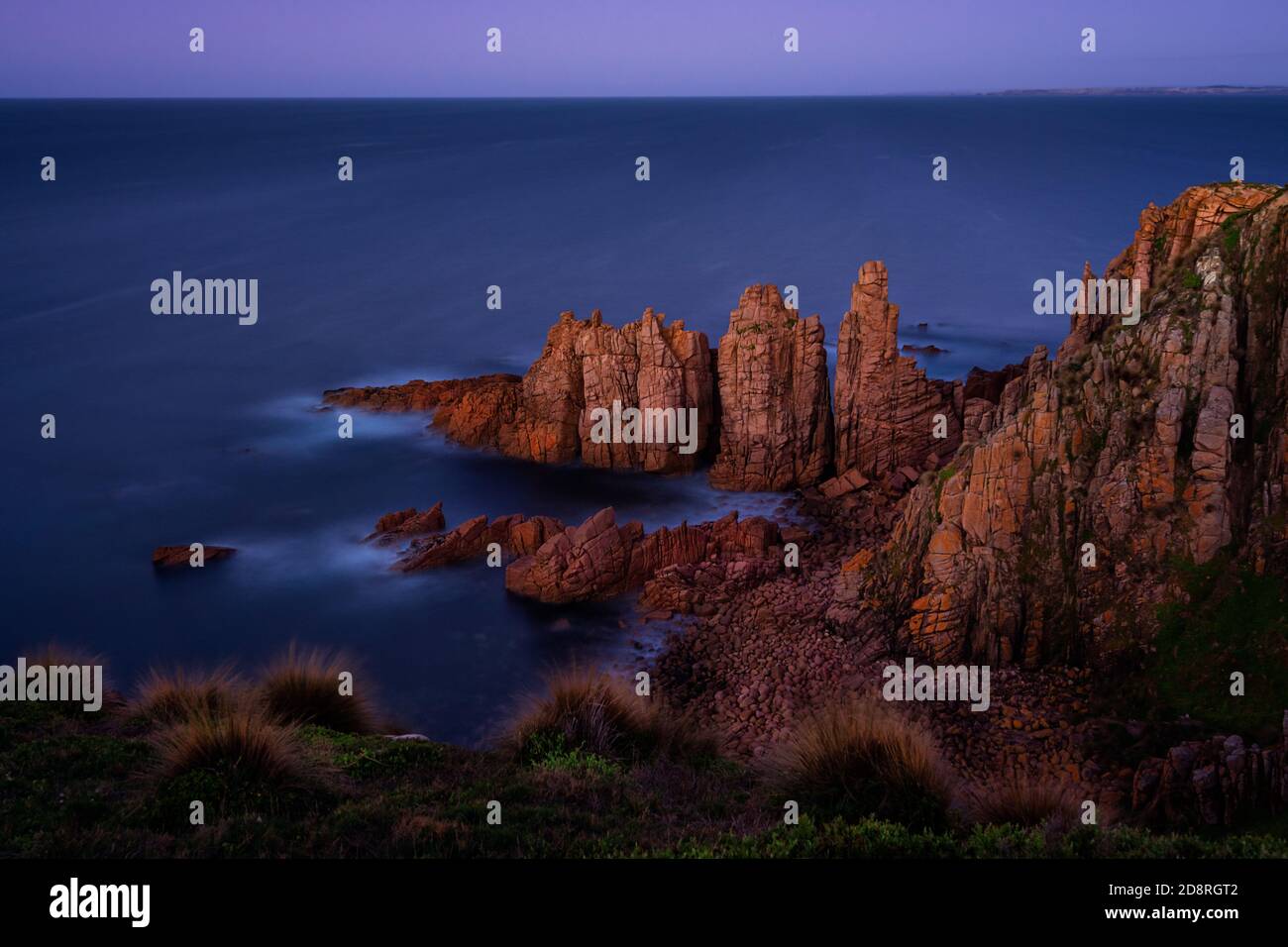 Famous Pinnacles in the first light of the early day. Stock Photo