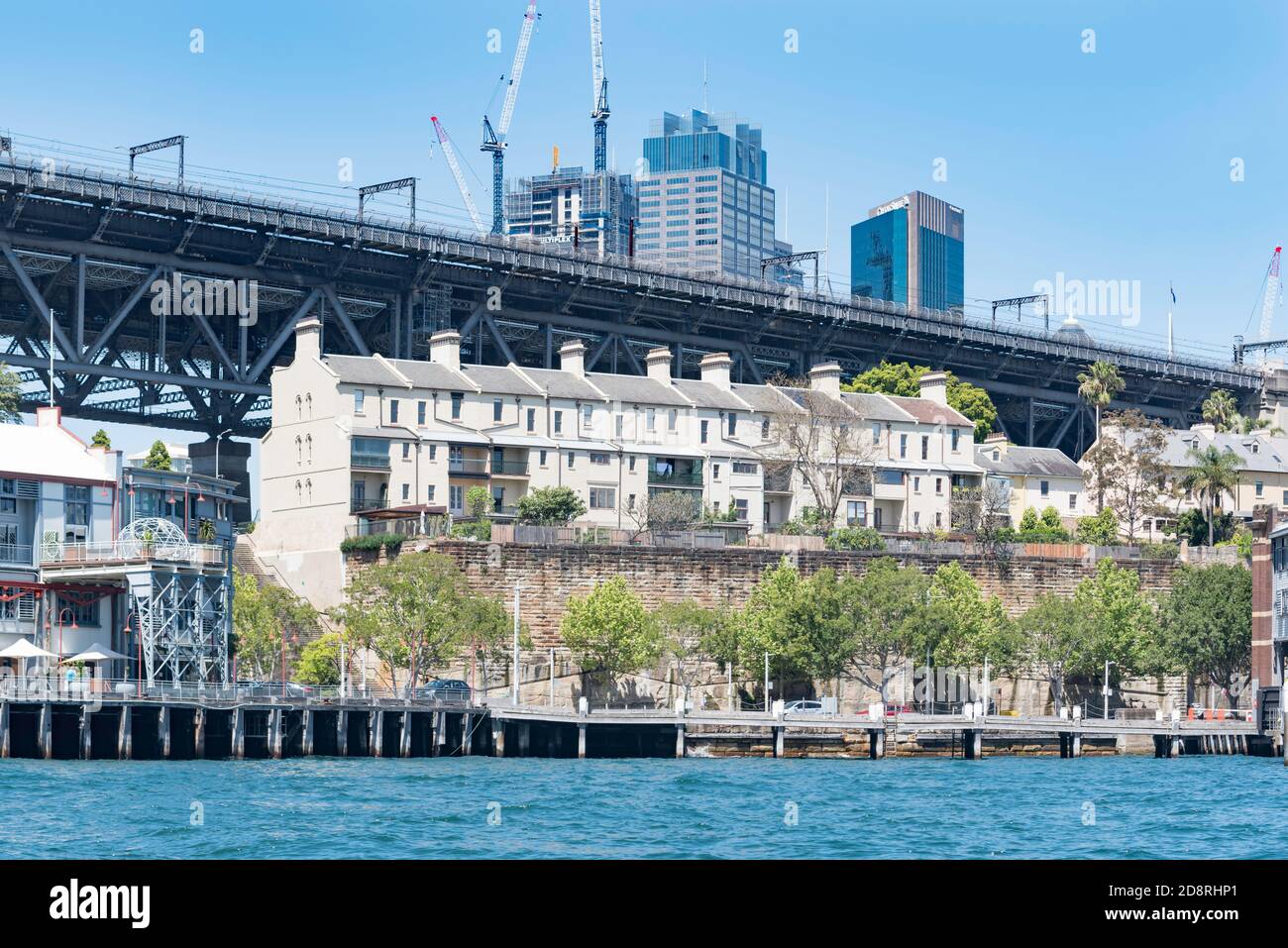 Looking up to the Victorian Regency style1880 terrace houses known as