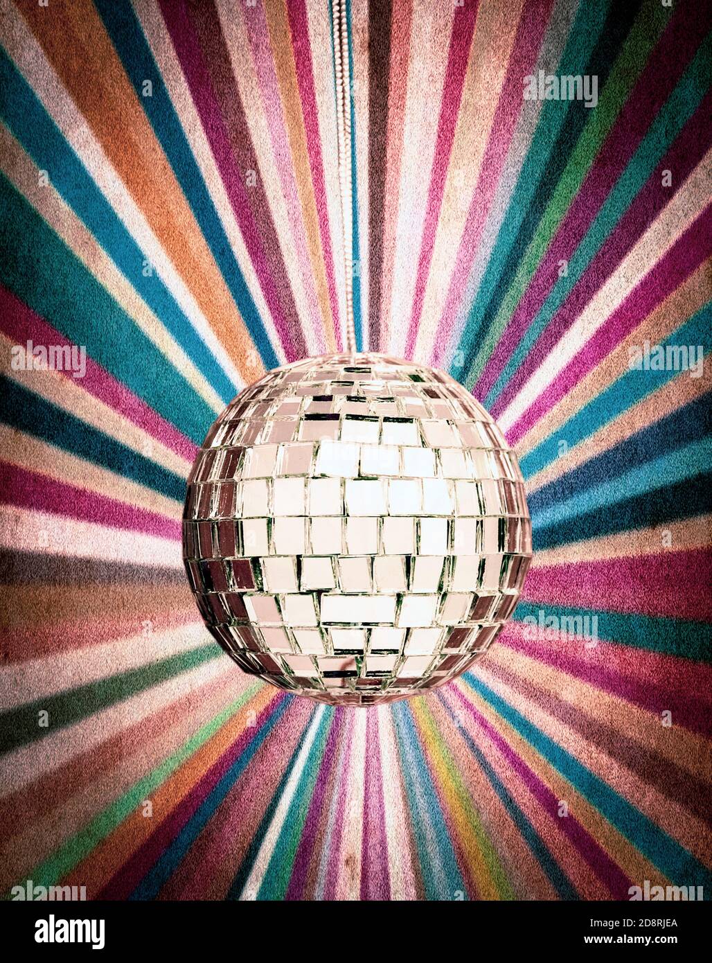 Mirror ball retro background toned image Stock Photo - Alamy