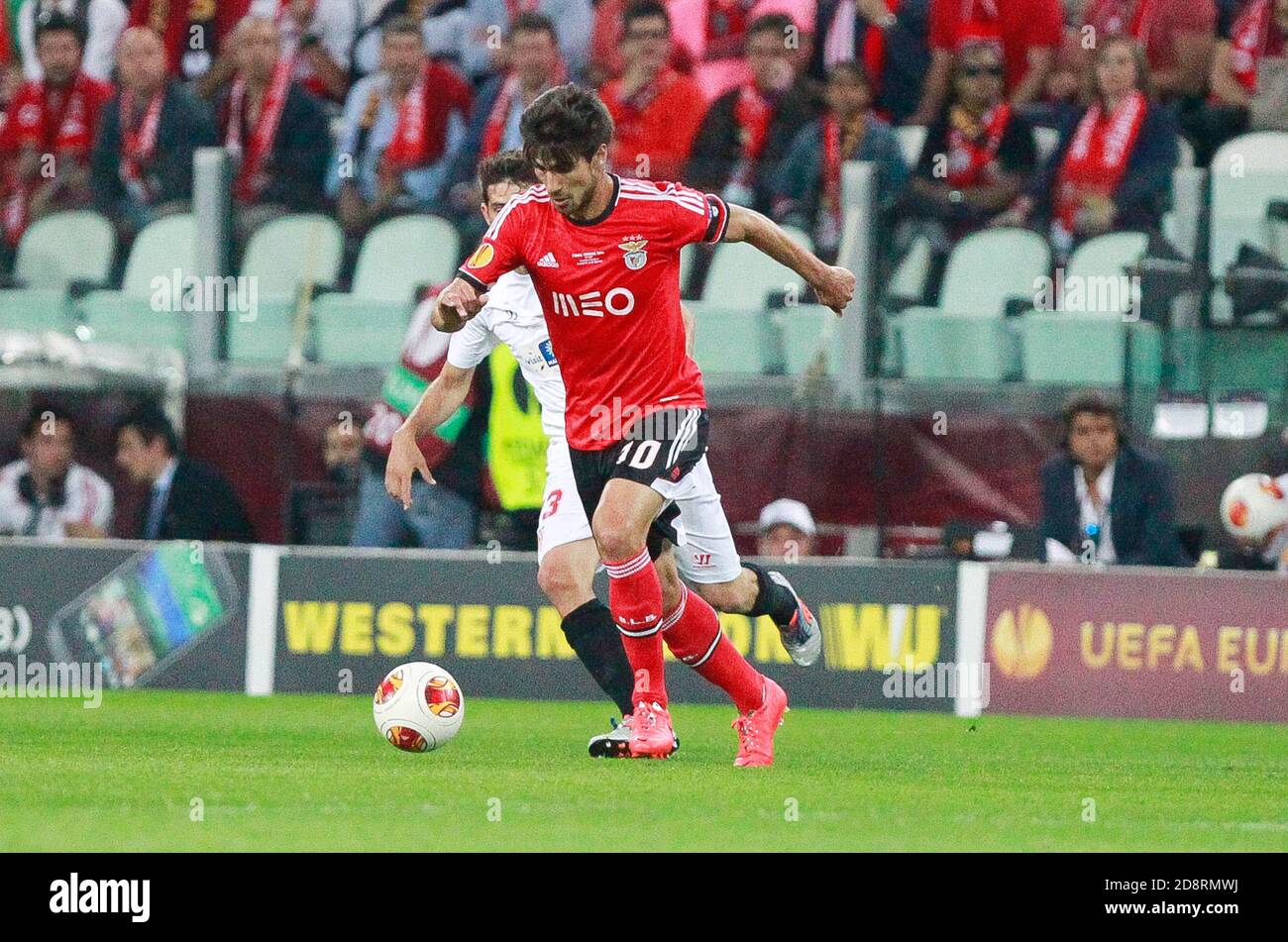 André Gomes of   Benfica  during the Europa League 2013 - 2014 ,Juventus Stadium, Turin on MAY 14 2014 in Turin , Italie - Photo Laurent Lairys / DPPI Stock Photo