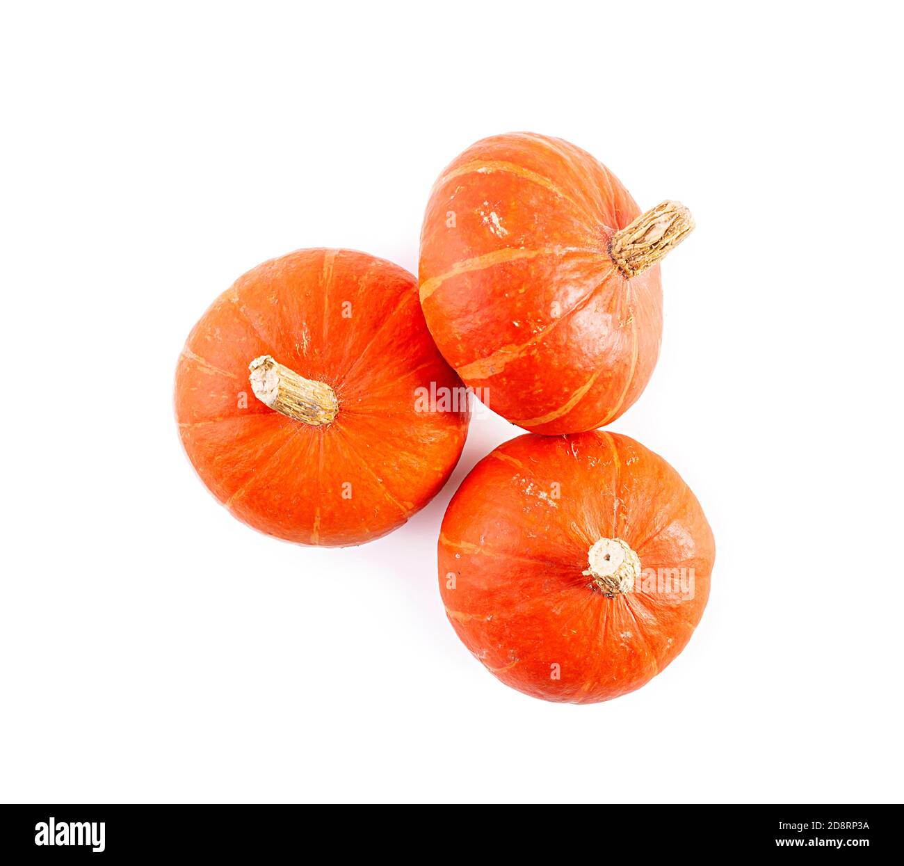 Mini pumpkins isolated on a white background Stock Photo