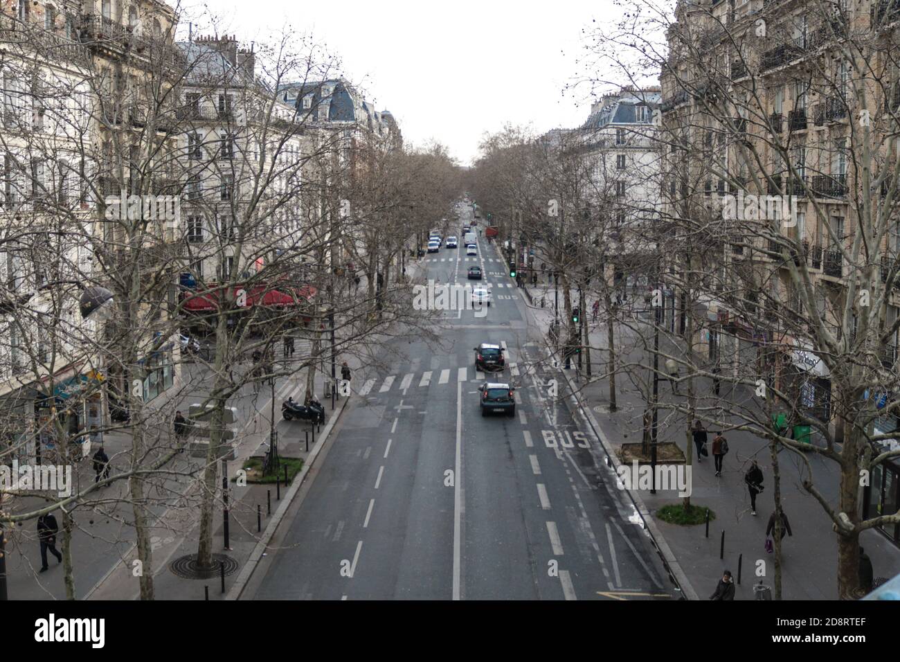 A view of a Paris street from France Stock Photo