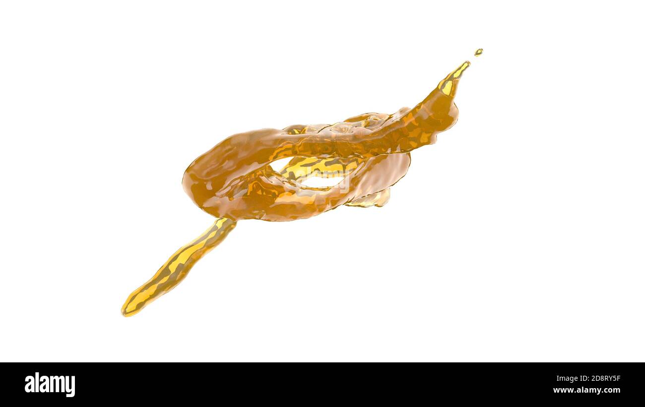 Splash honey in 3d style Food concept 3d rendering Stock Photo Alamy
