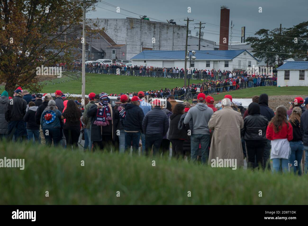 LArge crowds of Trump supporters attempting Trump rally in Reading Pennsylvania. Oct 31. 2020 Stock Photo