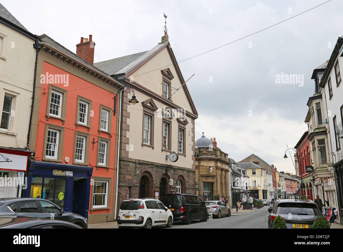 Guildhall, High Street, Brecon, Brecknockshire, Powys, Wales, Great Britain, United Kingdom, UK, Europe Stock Photo