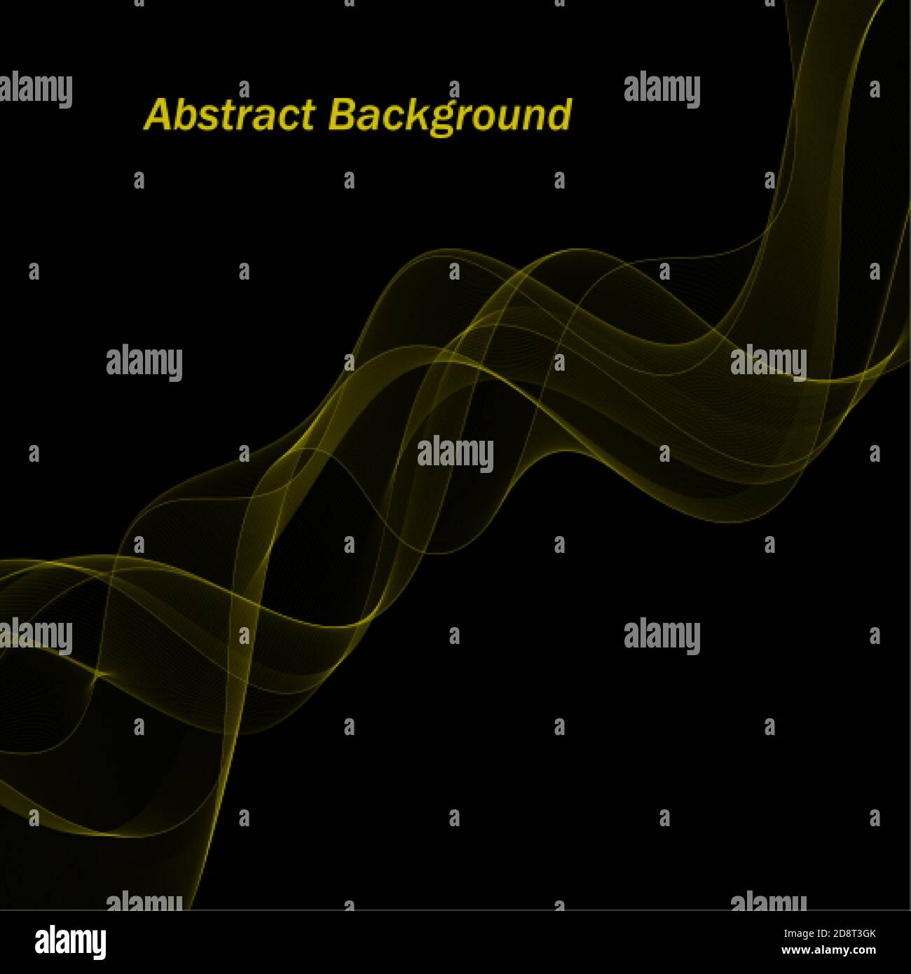 gold neon waves. abstract vector curves eps 10 Stock Vector