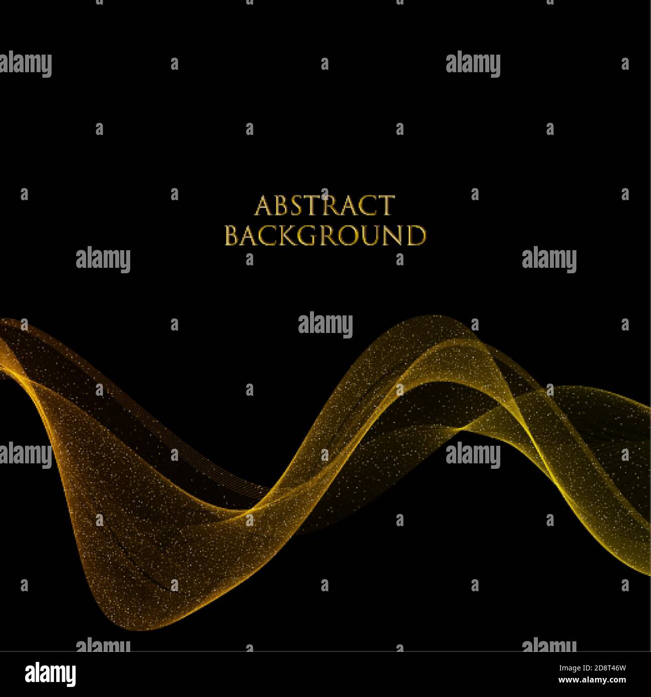 Abstract golden dust glitter wave background, vector design template. eps 10 Stock Vector