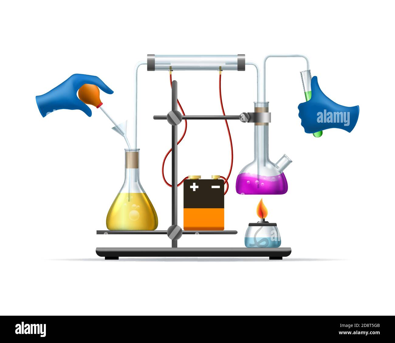 Scientific lab experiment illustration Stock Vector Image & Art Alamy
