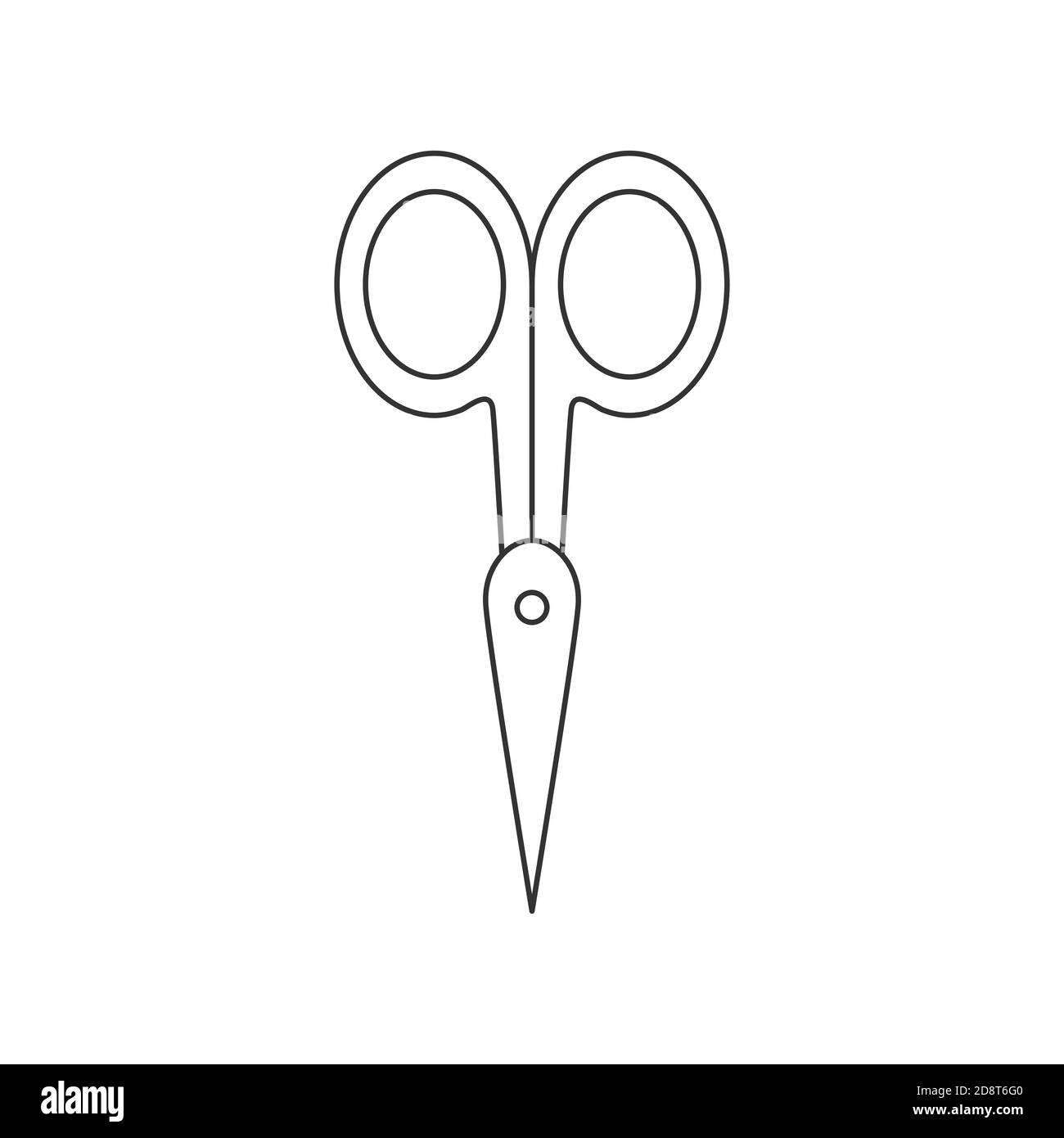 Small scissors icon. Nail scissors. Isolated vector illustration Stock