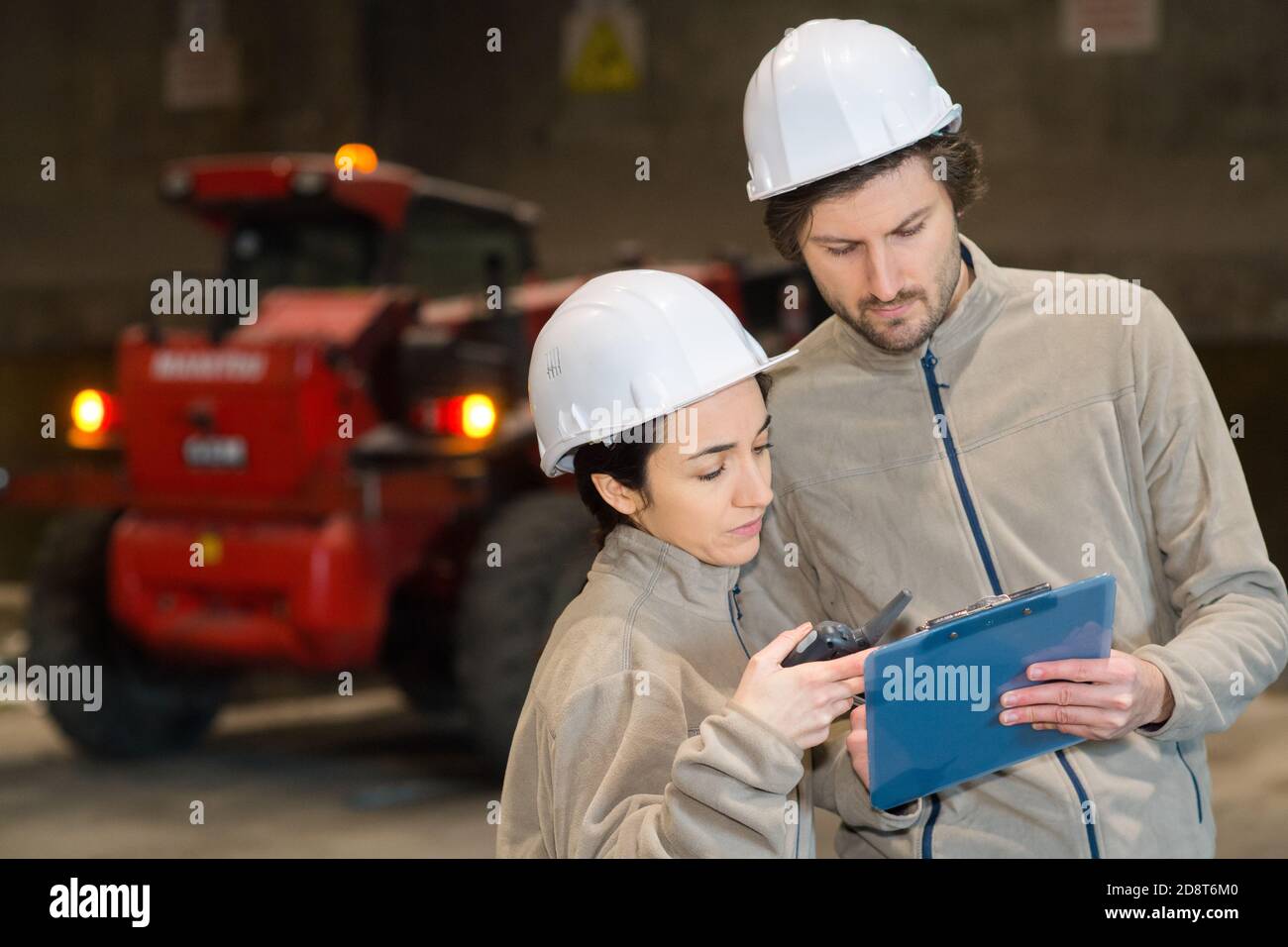 tractor and farming equipment mechanic Stock Photo Alamy