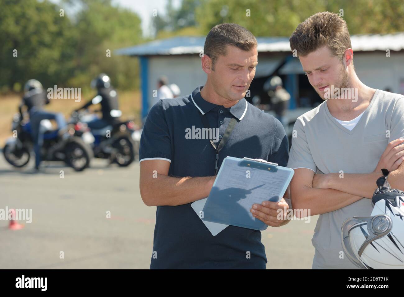 concept of a motorbike test Stock Photo Alamy