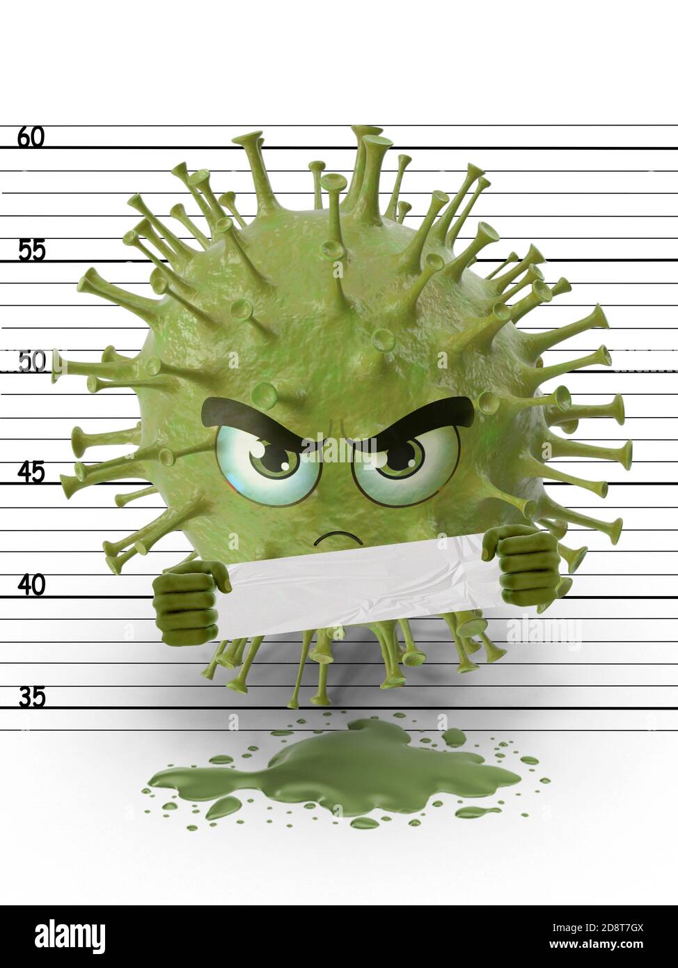 Mug shot for unknown virus Stock Photo