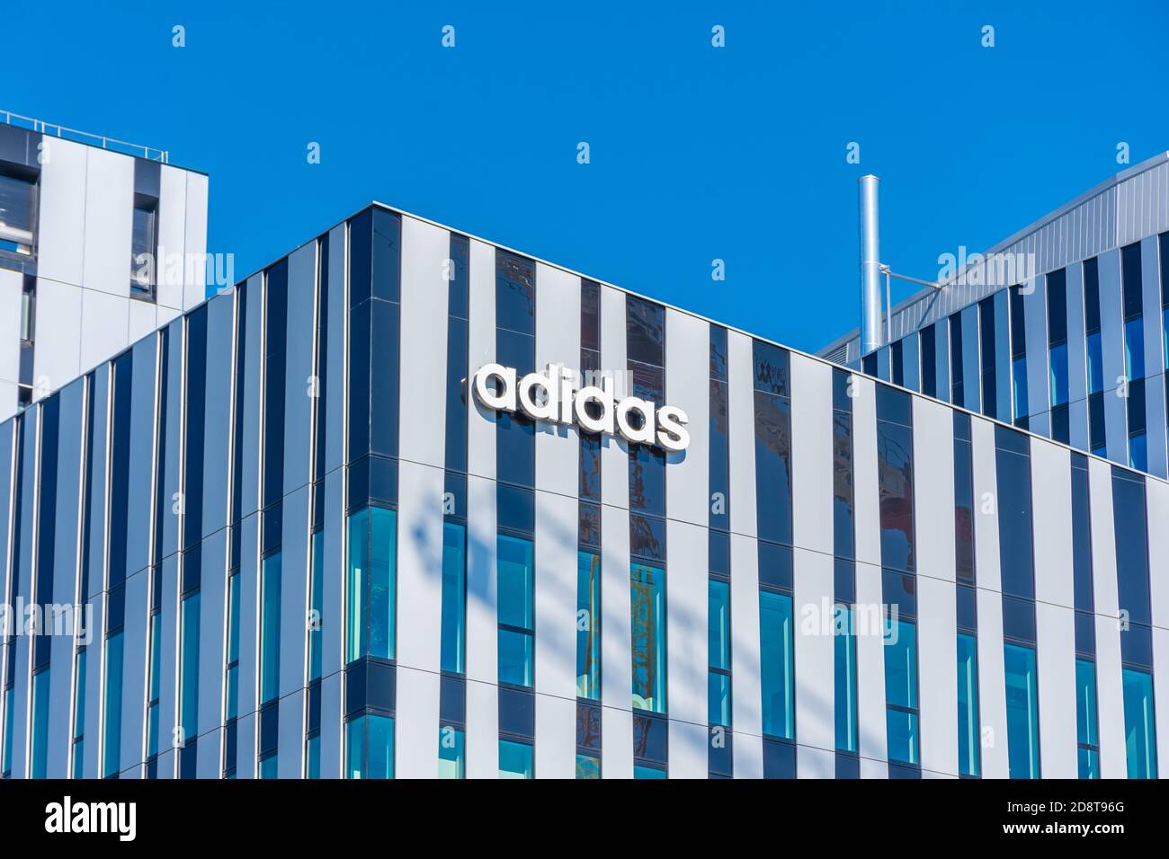 Presentar Elasticidad Joven STRASBOURG, FRANCE, 18 JULY 2020: Adidas headquarters in the modern  district Stock Photo - Alamy