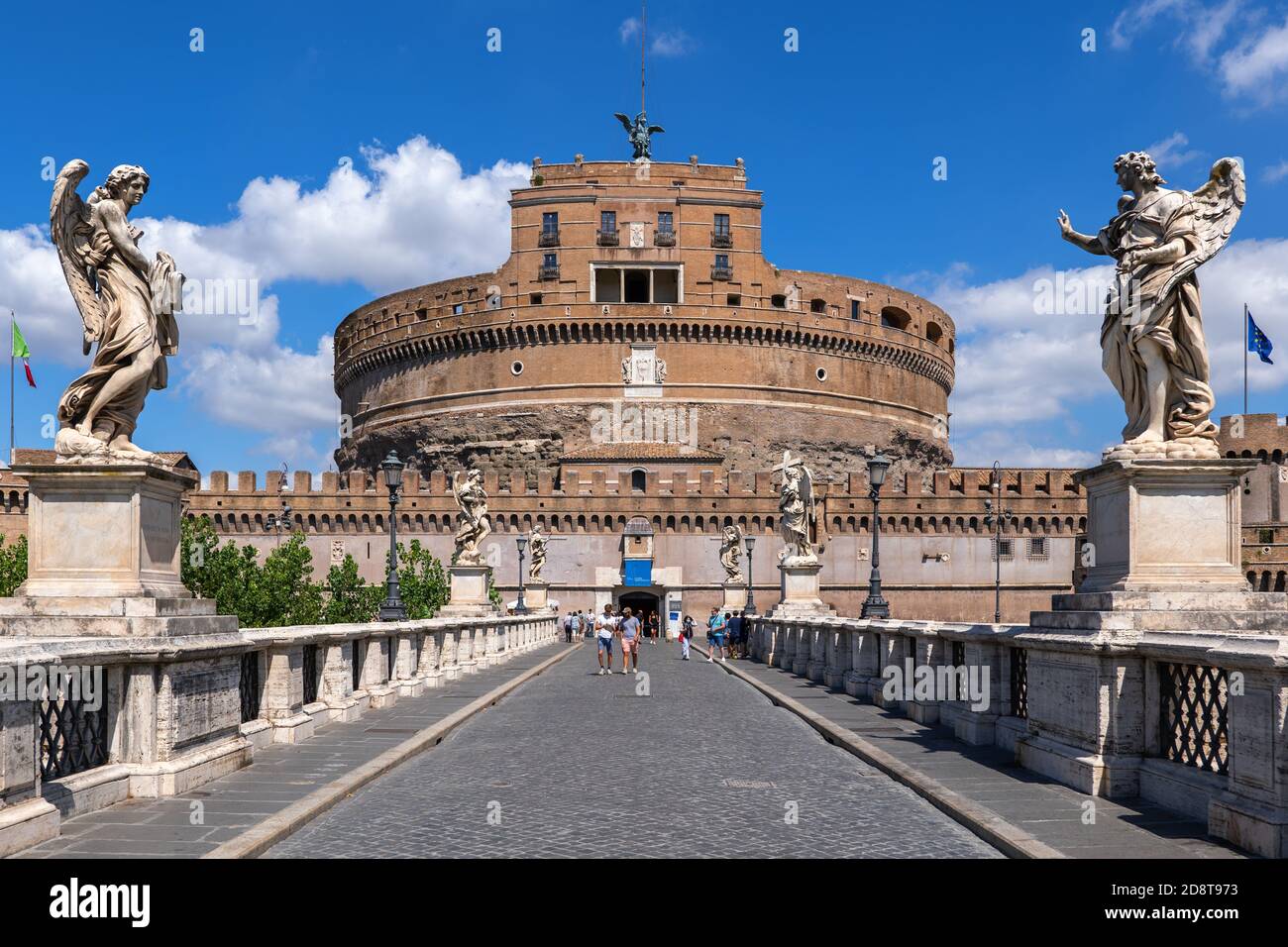 Rome city, Italy, Castel Sant'Angelo - Mausoleum of Hadrian from St ...