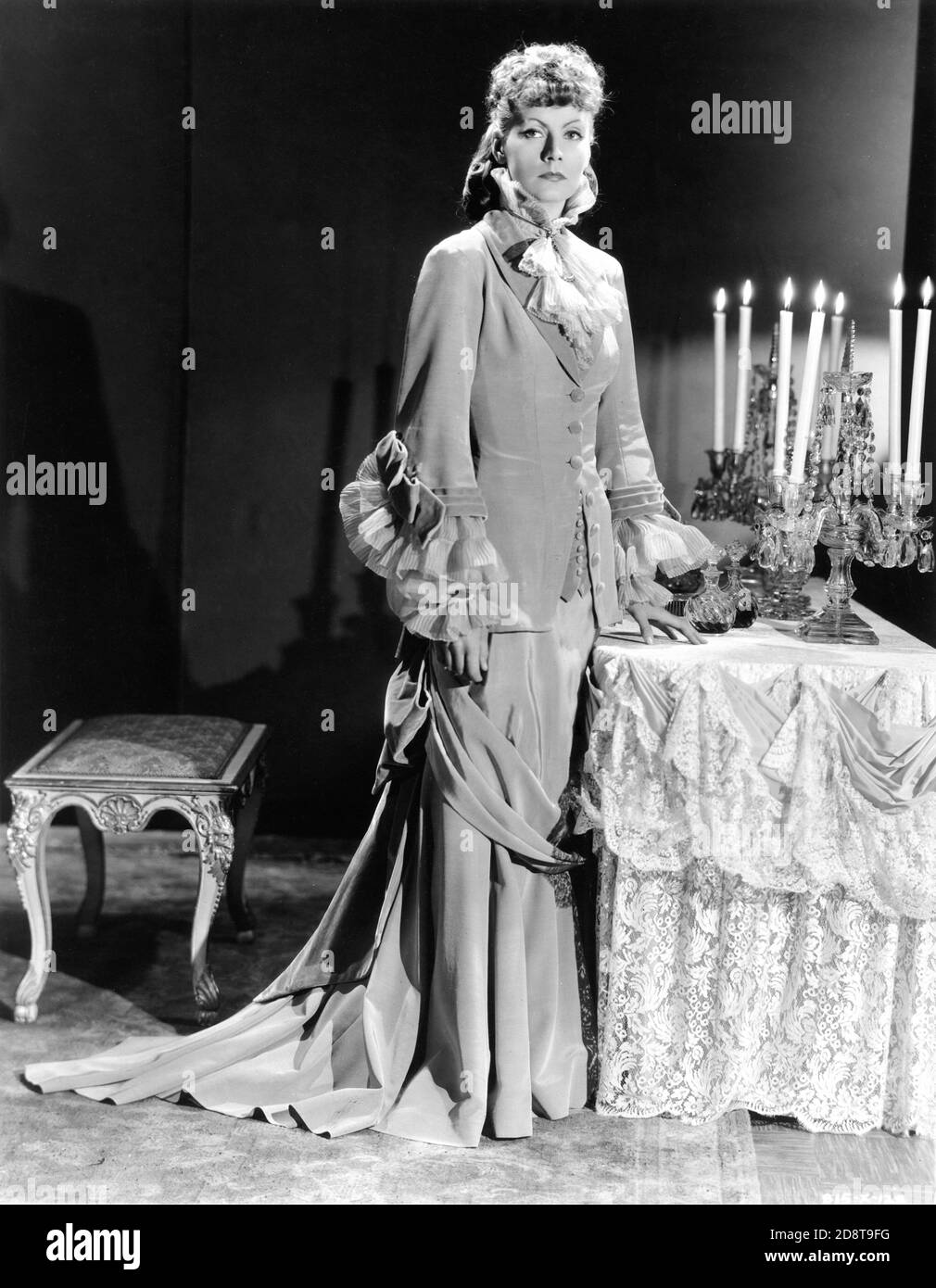 GRETA GARBO Portrait as ANNA KARENINA 1935 director CLARENCE BROWN novel Leo Tolstoy gowns by Gilbert Adrian producer David O. Selznick Metro Goldwyn Mayer Stock Photo