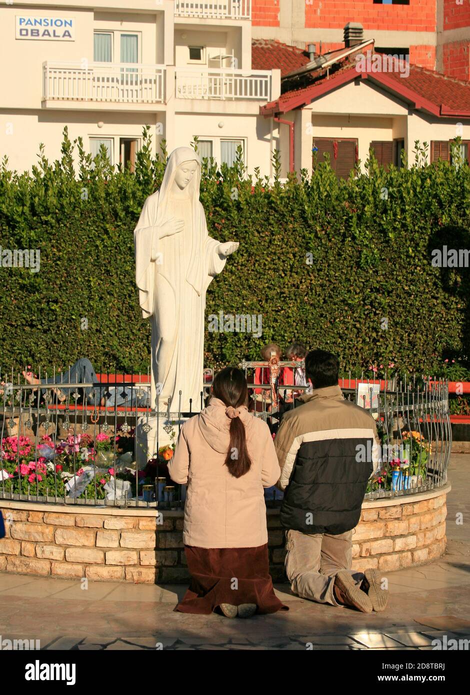Our Lady of Medjugorje. ”An event in which believed that Mary, the mother of Jesus, had appeared on June 24, 1981, to six local children in Medjugorje Stock Photo
