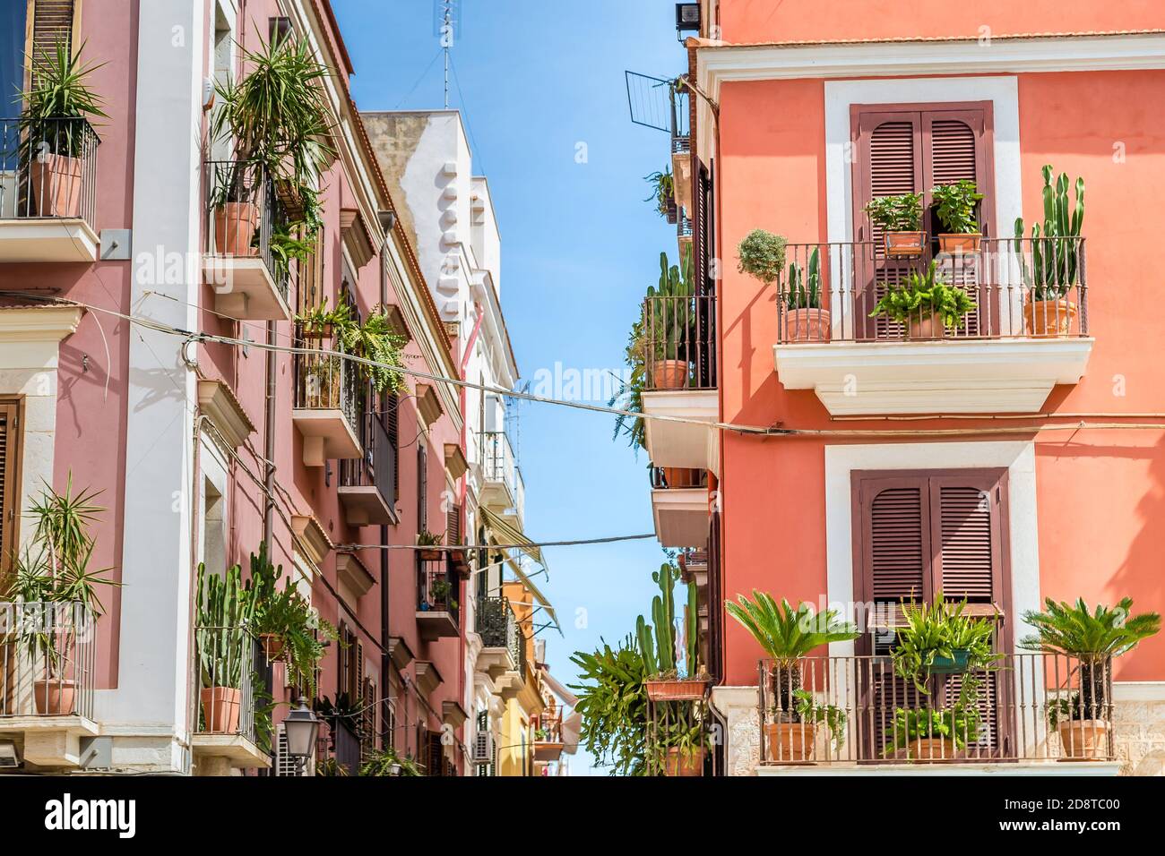 houses in street of the Old Town of Italian village Stock Photo - Alamy