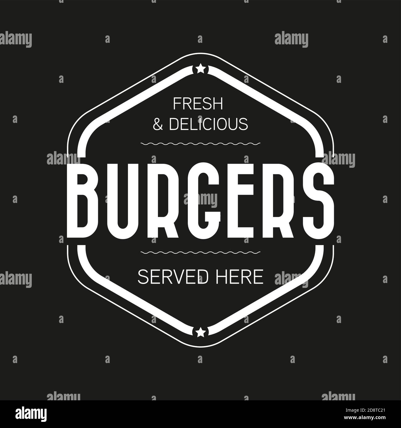 Burgers vintage stamp black sign Stock Vector