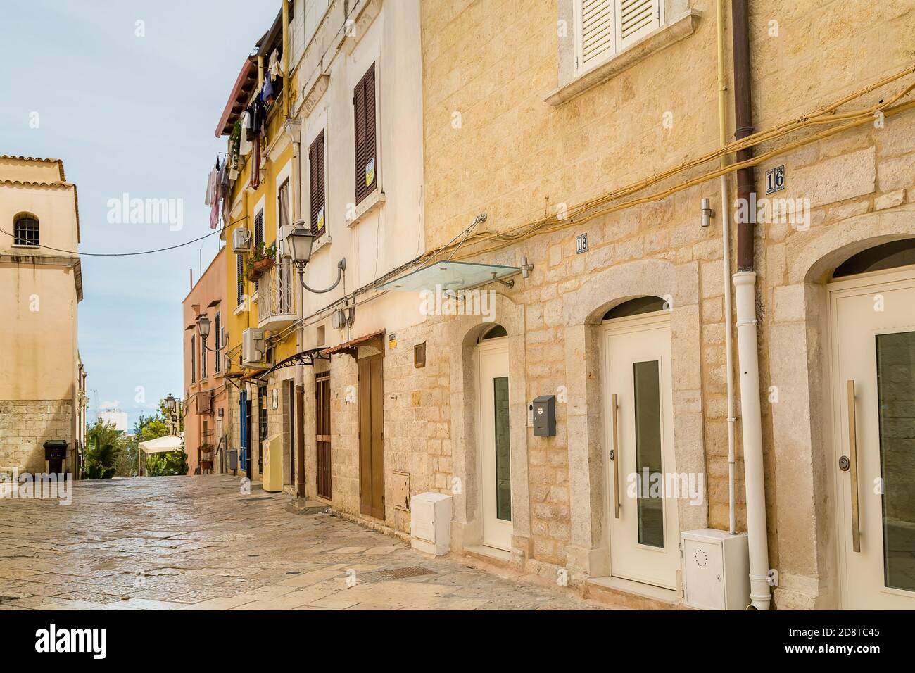 houses in street of the Old Town of Italian village Stock Photo - Alamy