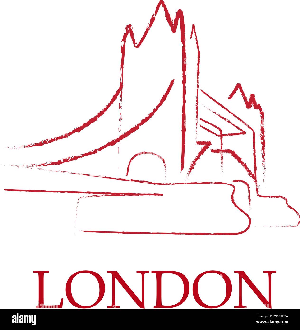 Vector Drawing sign London Stock Vector