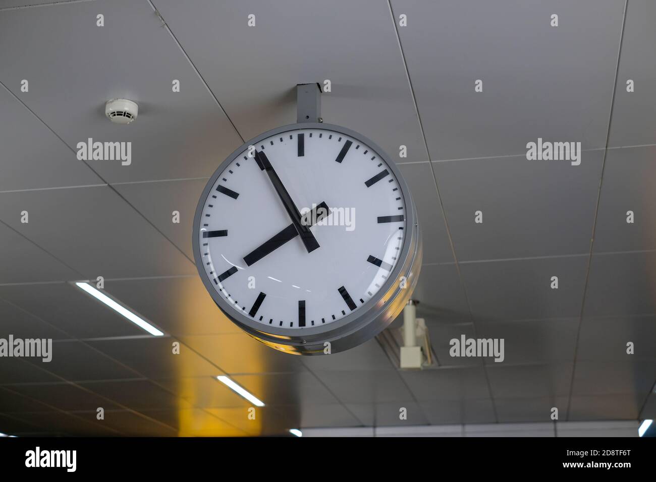 Big White Clock at MRT Station Jakarta Indonesia Stock Photo Alamy