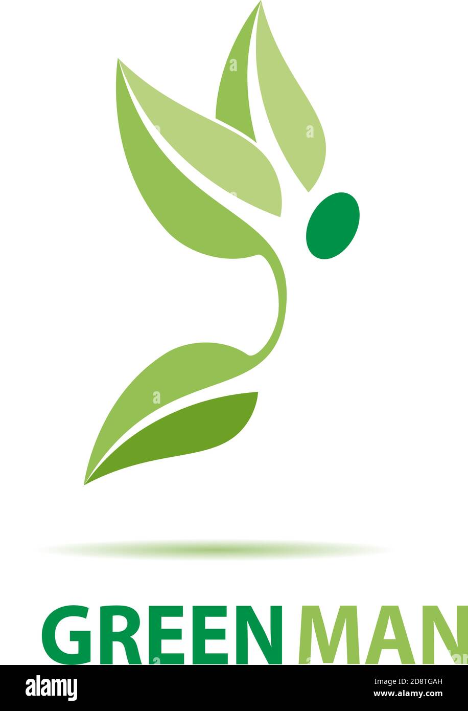 Vector sign green man flying Stock Vector Image & Art - Alamy