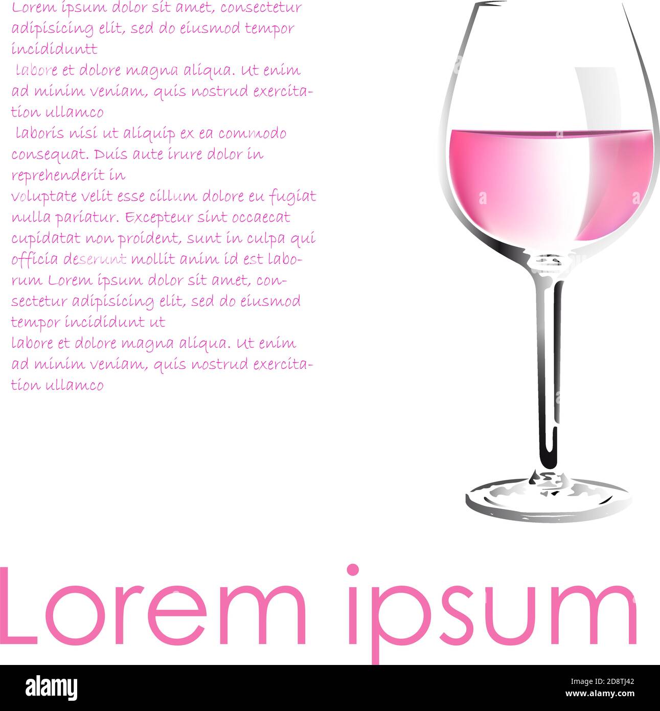 Vector rosé wine description Stock Vector Image & Art Alamy