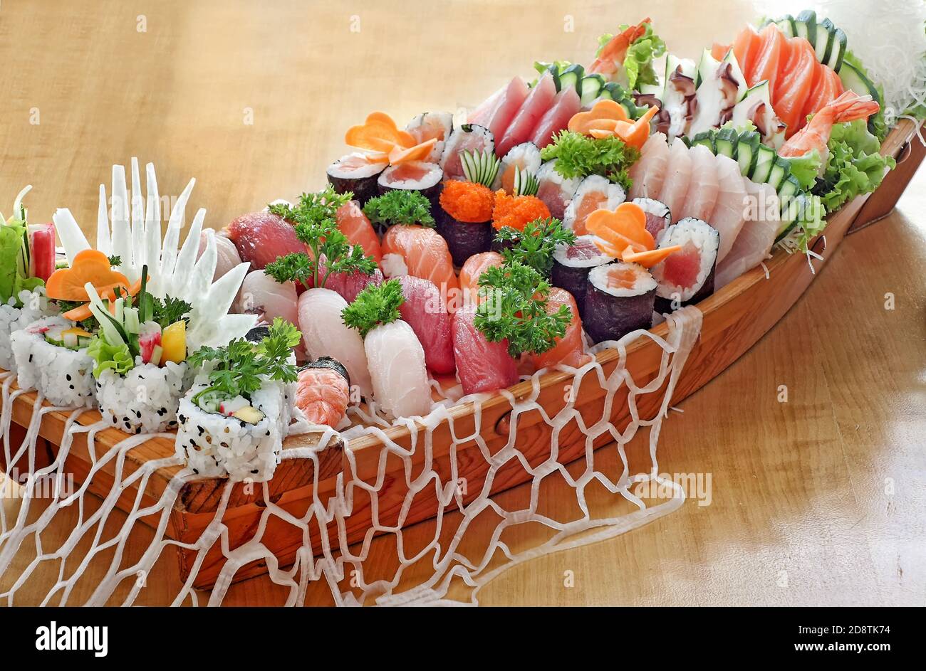 various dishes of Japanese cuisine Stock Photo
