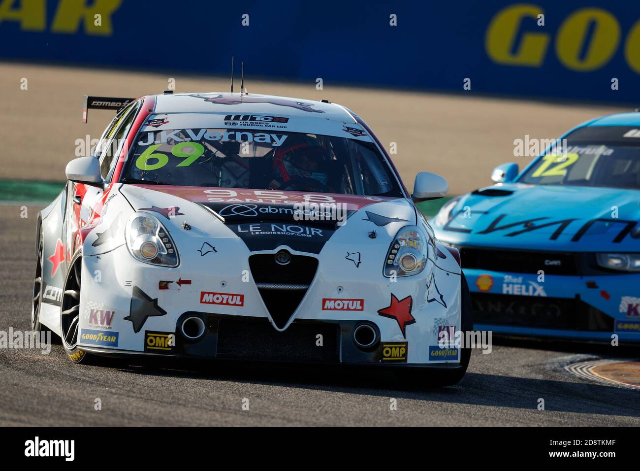 Aragon, Spain. 01st Nov, 2020. 69 Vernay Jean-Karl (fra), Team Mulsanne, Alfa Giulietta TCR, action, during the 2020 FIA WTCR Race of Spain, 5th round of the 2020 FIA World Touring Car Cup, on the Ciudad del Motor de Arag Credit: LM/DPPI/Frederic Le Floc H/Alamy Live News Stock Photo