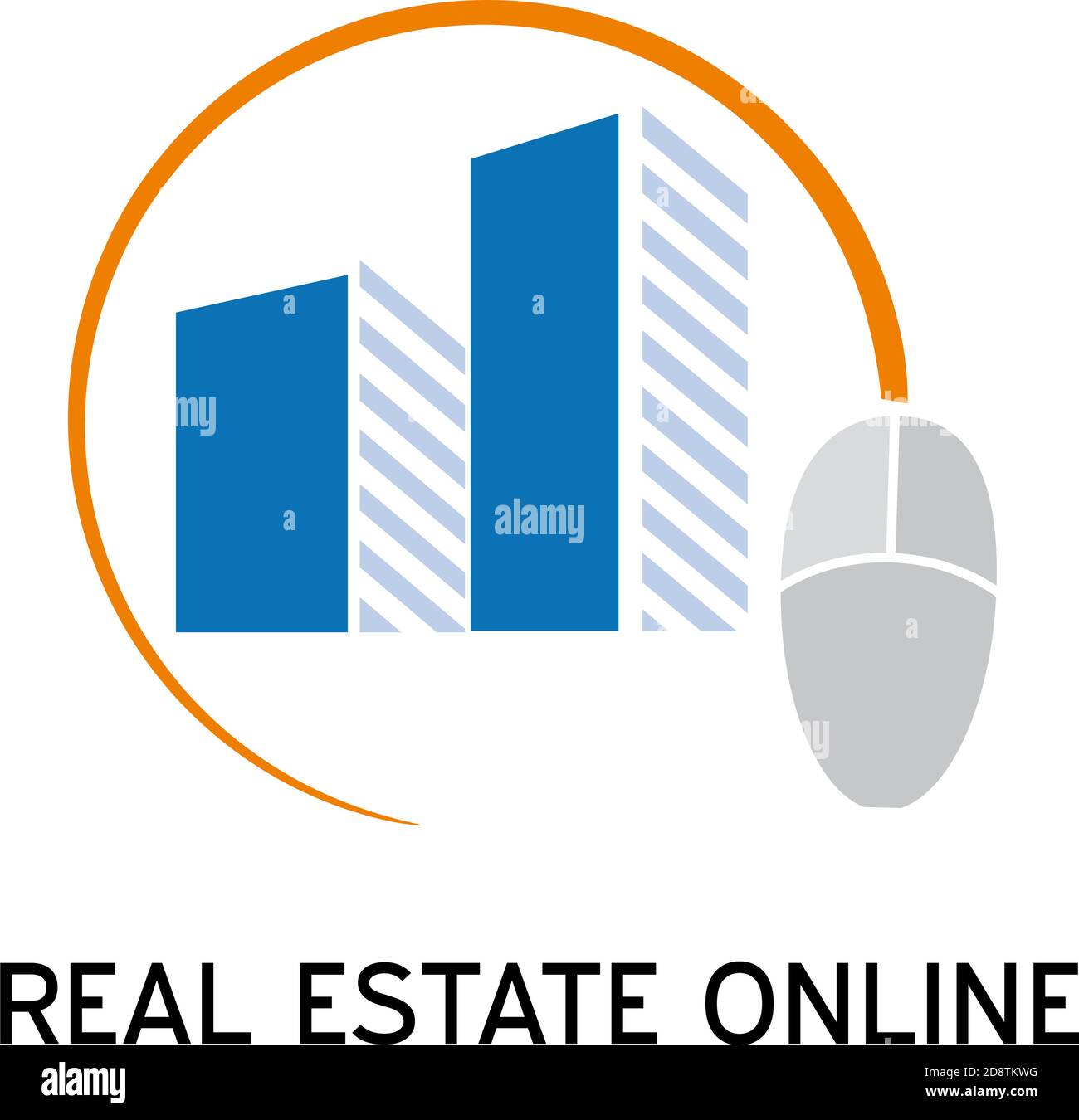 Vector sign real estate online Stock Vector