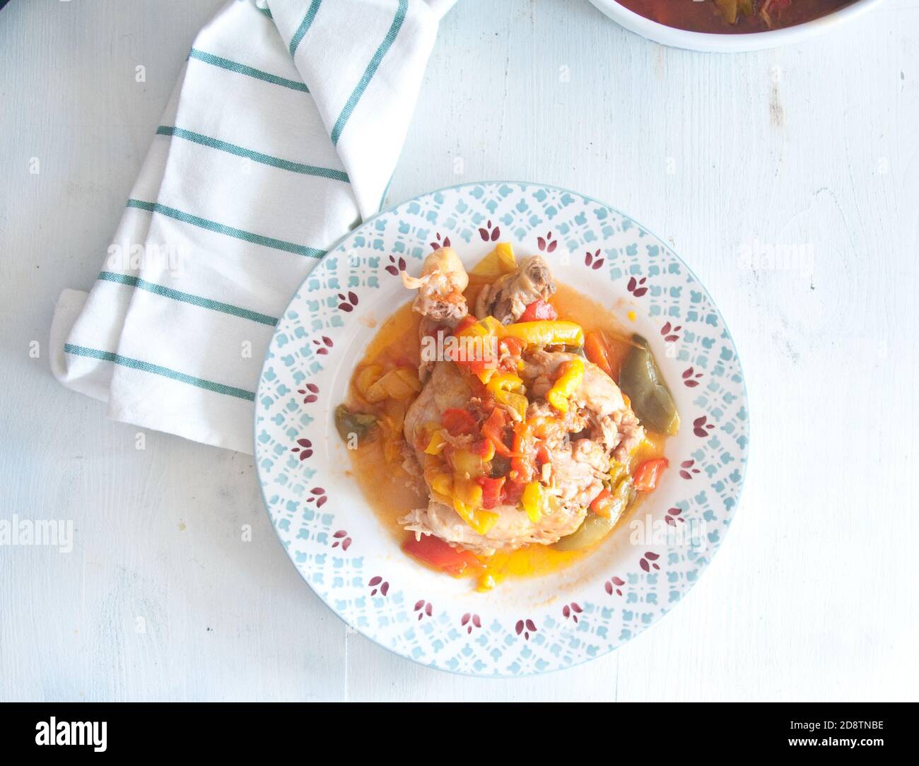 Chicken with sweet pepper Stock Photo