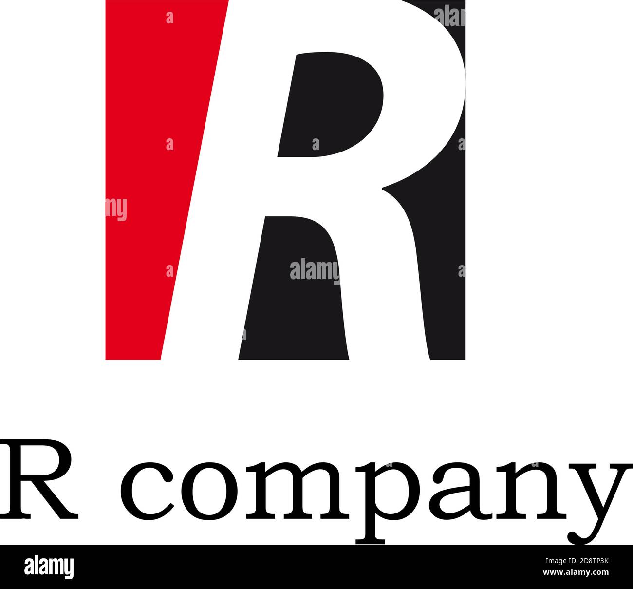 Vector icon Vector initial letter R on red and black Stock Vector Image ...