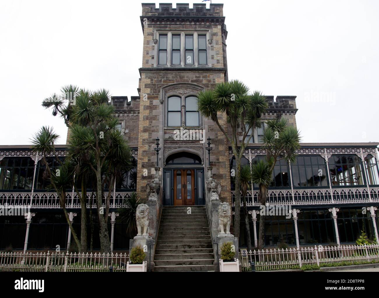 Larnach Castle is seen in Dunedin on the Otago Peninsula, south Island, New Zealand March 11, 2020. Photograph John Voos Stock Photo