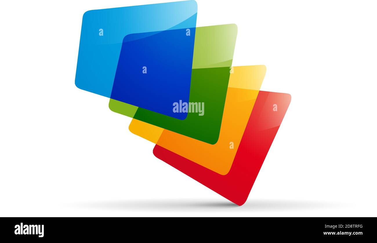 Vector abstract television, four colors Stock Vector
