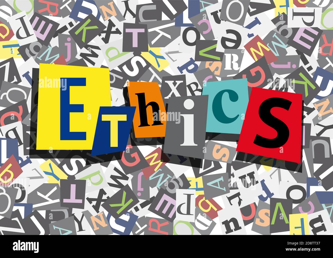 ethics, anonymous message in flat design Stock Vector