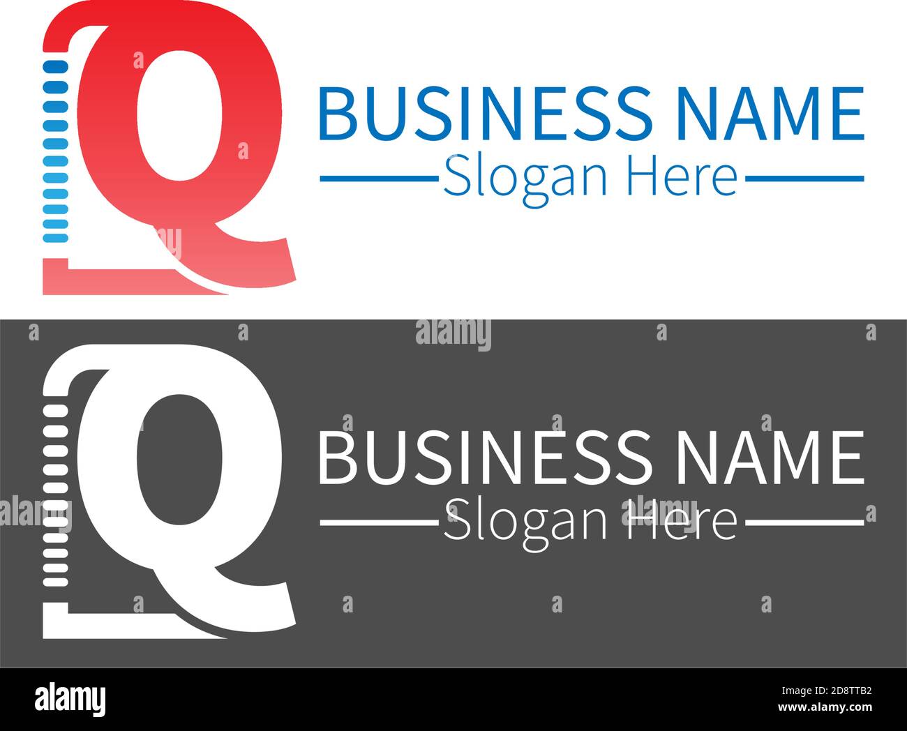 Letter Q  logo icon in squares design vector Stock Vector