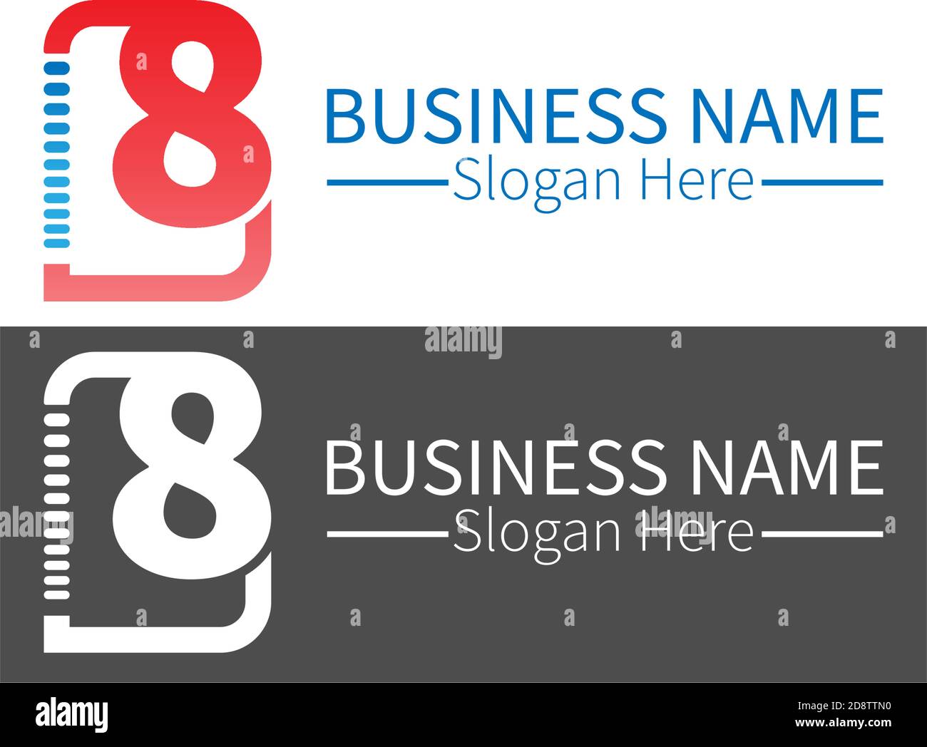 Number 8  logo icon in squares design vector Stock Vector