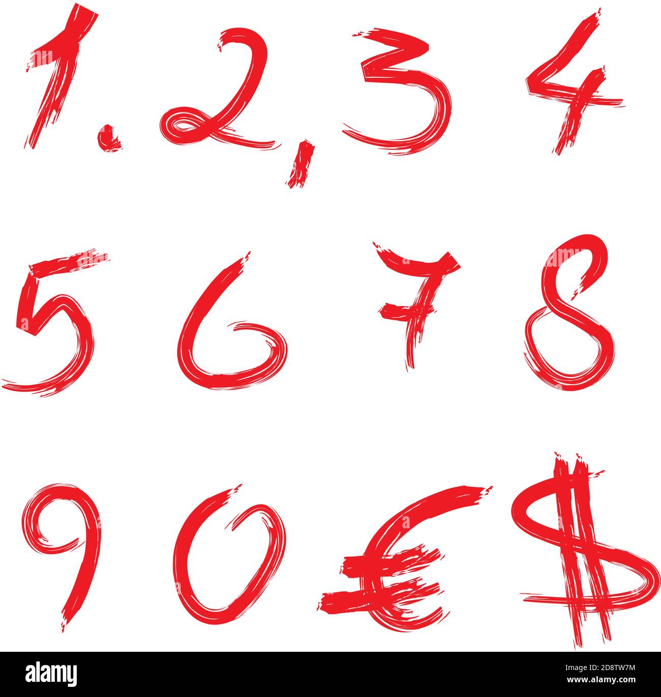 Vector Graphics for writing, numbers Stock Vector Image & Art - Alamy