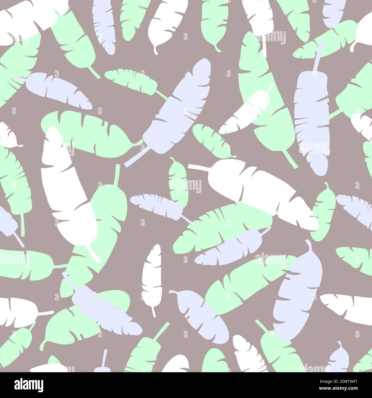 Endless pattern with colorful palm trees branches Stock Vector