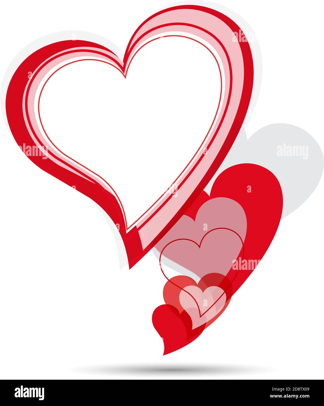 Vector isolated hearts background Stock Vector Image & Art - Alamy