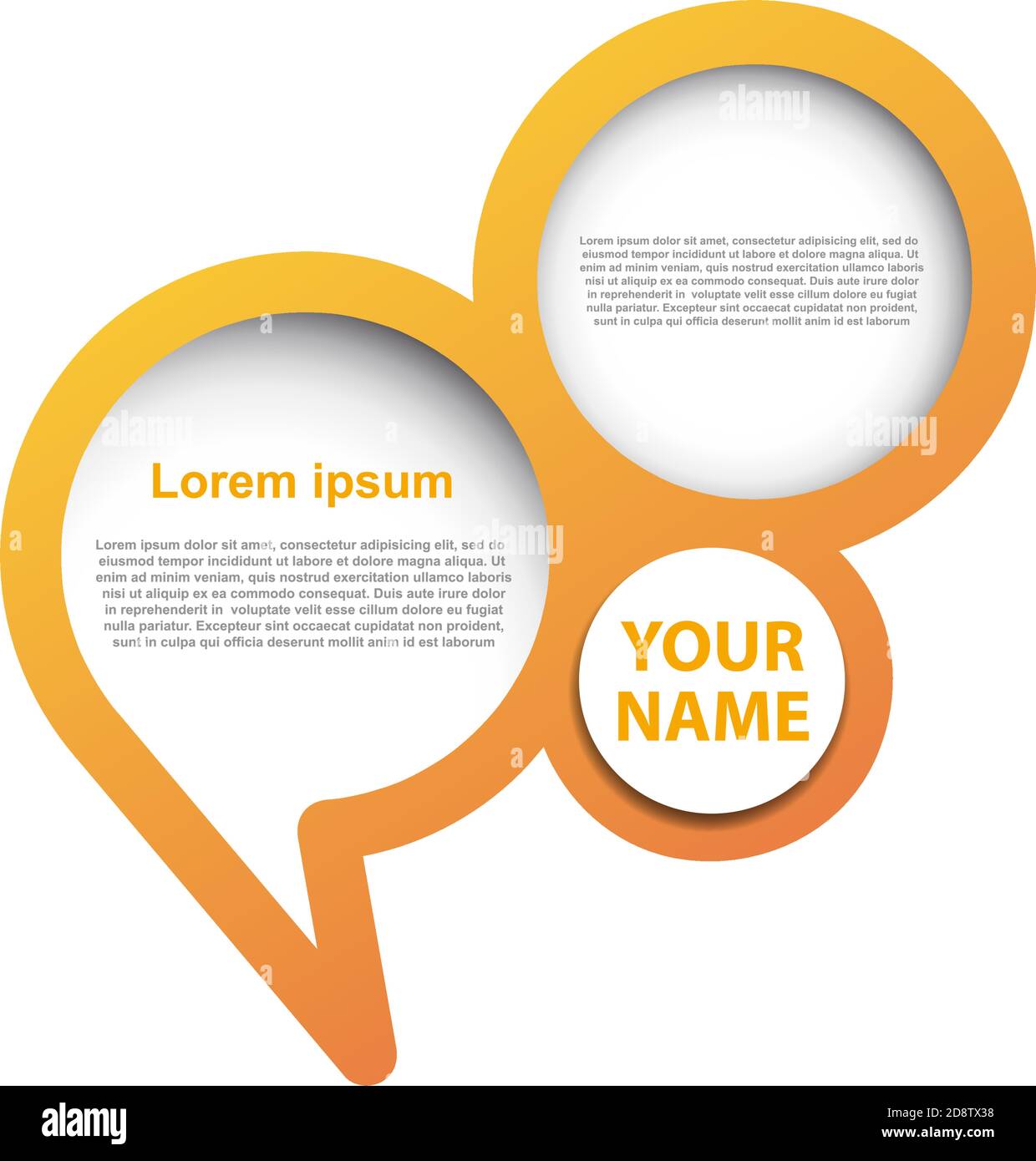 Vector cover speech in orange Stock Vector