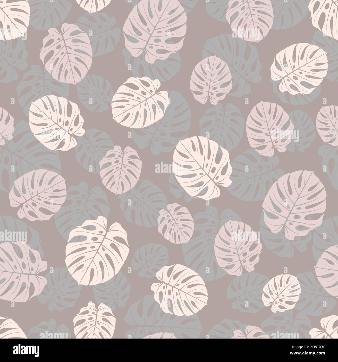 Endless pattern with colorful palm trees branches Stock Vector