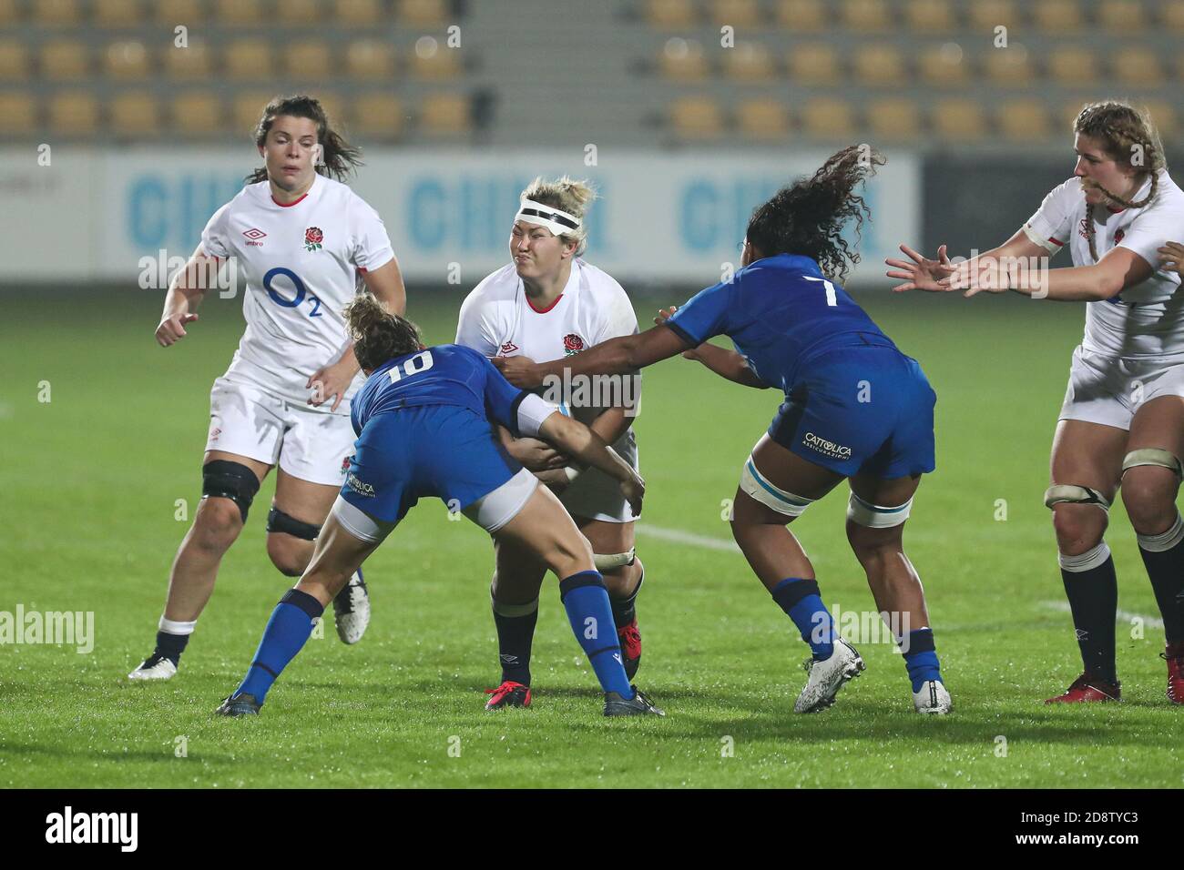 Parma, Italy. 1st Nov, 2020. parma, Italy, Sergio Lanfranchi stadium, 01 Nov 2020, Marlie Packer (England) with a carries during Women 2020 - Italy vs England - Rugby Six Nations match - Credit: LM/Massimiliano Carnabuci Credit: Massimiliano Carnabuci/LPS/ZUMA Wire/Alamy Live News Stock Photo